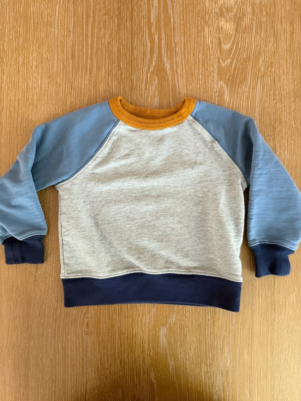 Crewcuts J Crew Kids Colorblock Sweatshirt in Light Blue, Gray & Navy